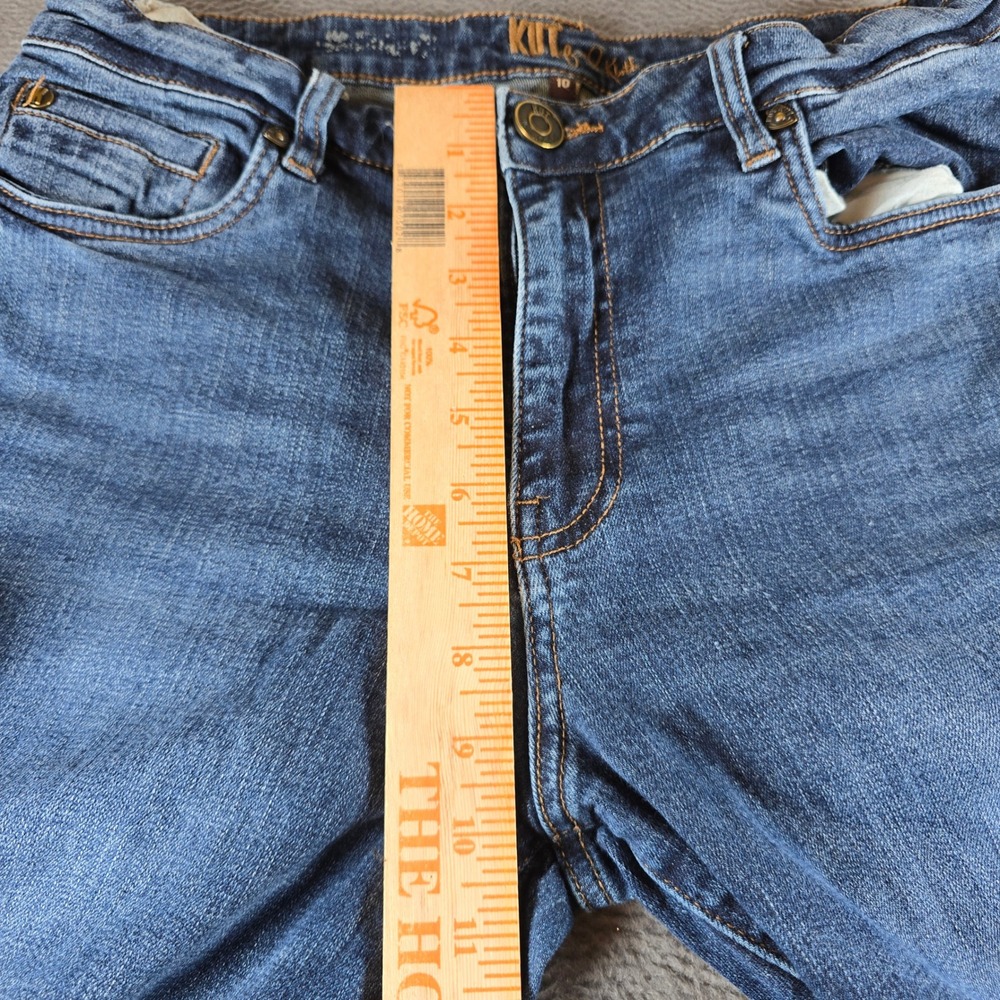 KUT from the Kloth Catherine Boyfriend Jeans Blue Denim Size 10 Medium Wash - Picture 3 of 5